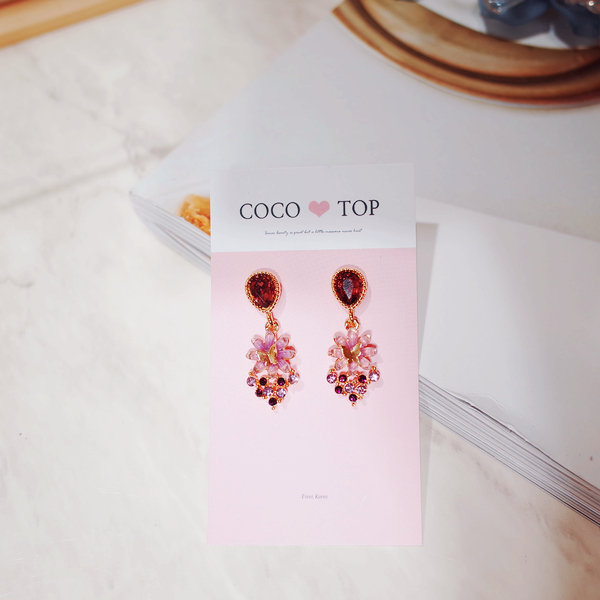 <b><p>Sarr Butterfly Violet eing</p></b><b><p>そろりと 蝶が バイオレット イヤリング</p></b><br /><br /><p align='center'>