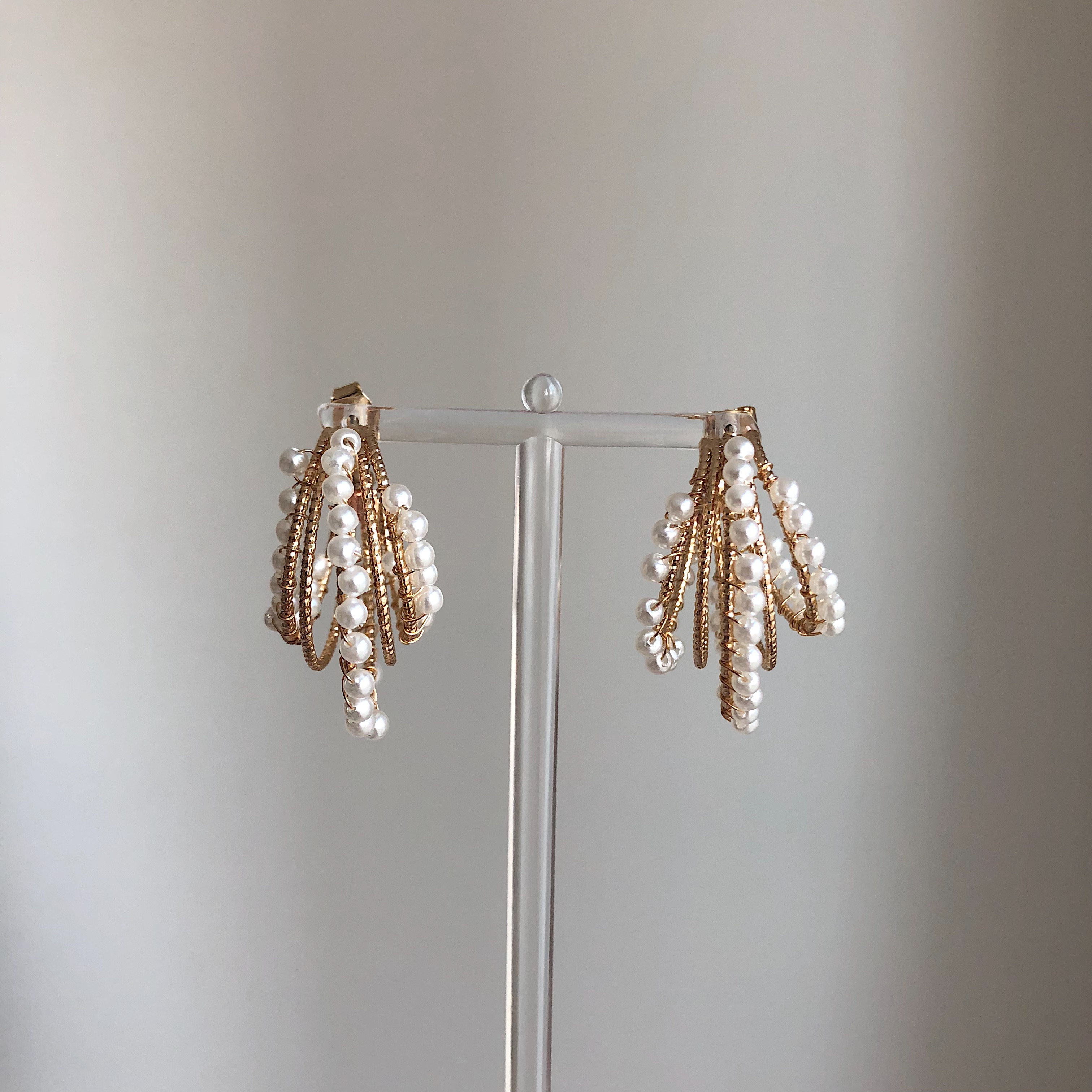 <b><p>Moonlight Bold Earrings silver Roseg Hand</p></b><b><p>ムーンライト ボールドピアス シルバー ローズゴ ハンドメイ 925 パロップ ヴィンテージ</p></b><br /><br /><p align='center'>