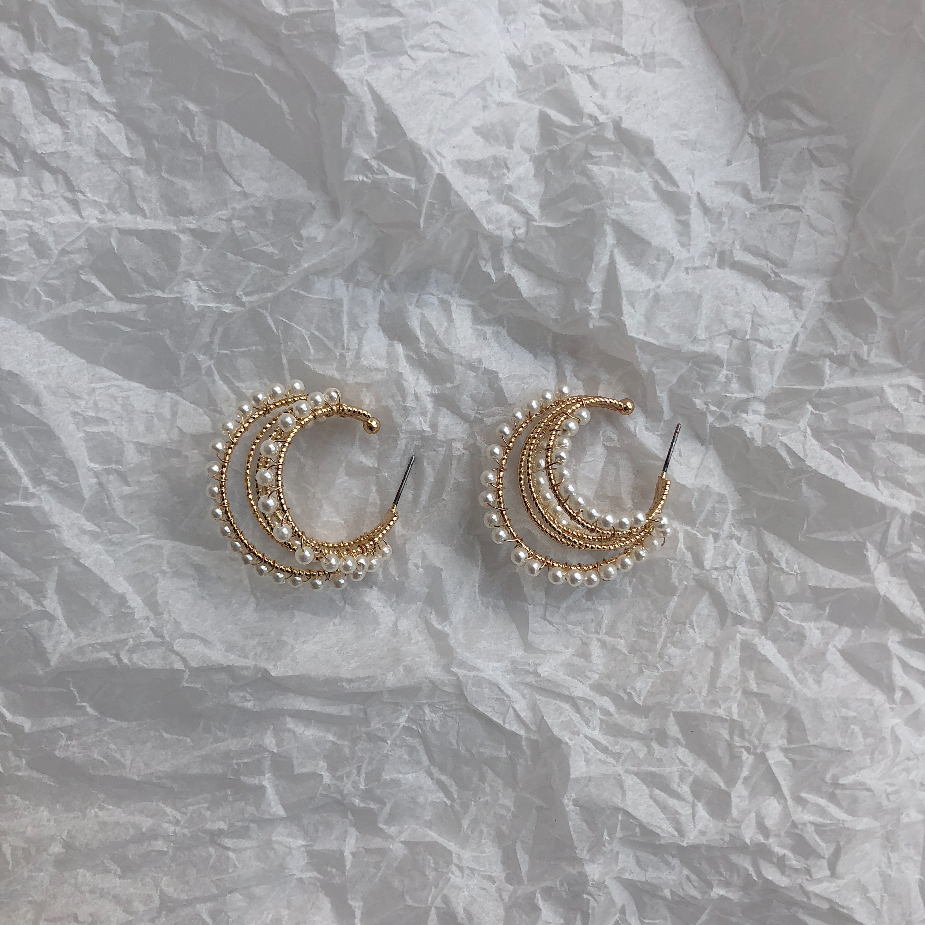 <b><p>Moonlight Bold Earrings silver Roseg Hand</p></b><b><p>ムーンライト ボールドピアス シルバー ローズゴ ハンドメイ 925 パロップ ヴィンテージ</p></b><br /><br /><p align='center'>