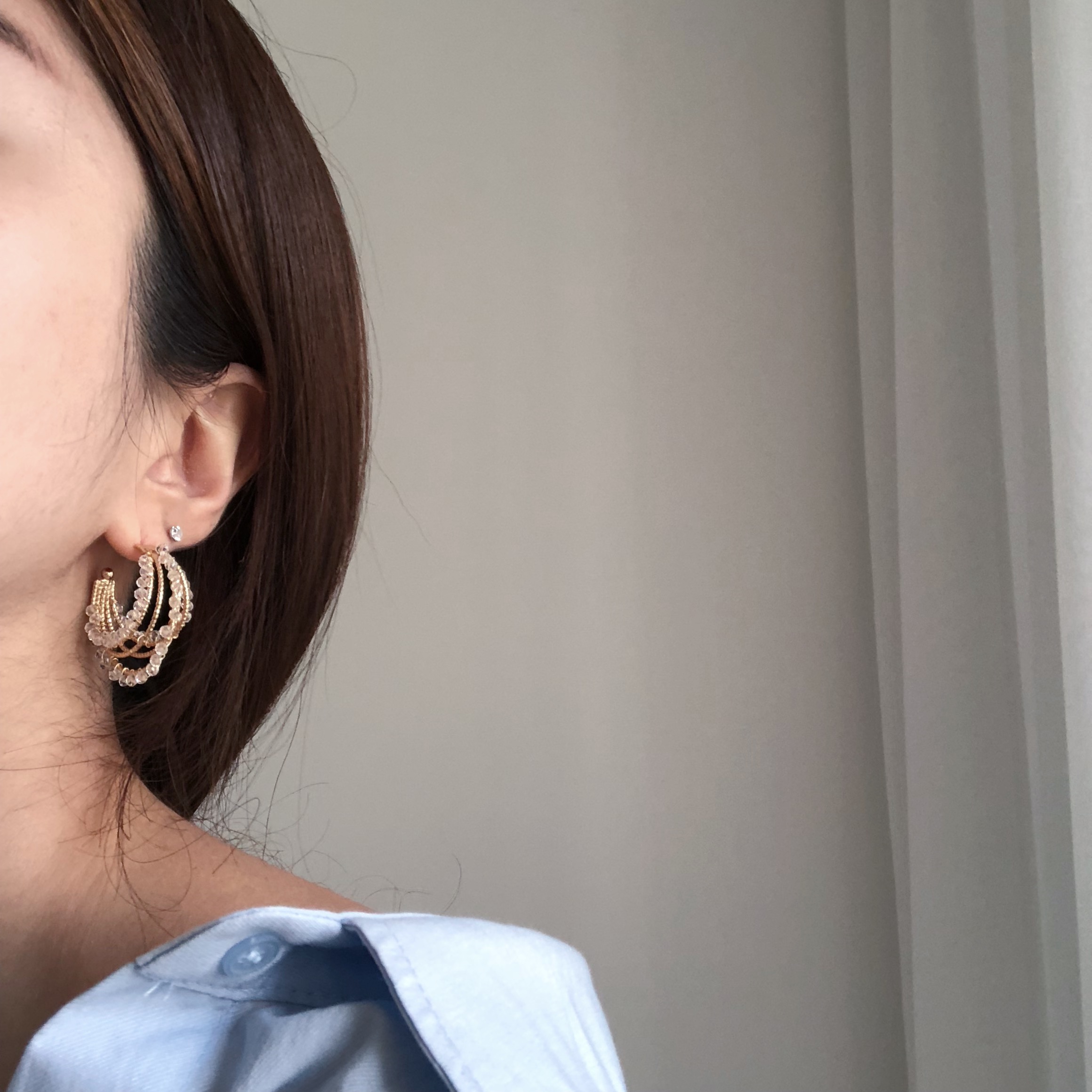 <b><p>Moonlight Bold Earrings silver Roseg Hand</p></b><b><p>ムーンライト ボールドピアス シルバー ローズゴ ハンドメイ 925 パロップ ヴィンテージ</p></b><br /><br /><p align='center'>