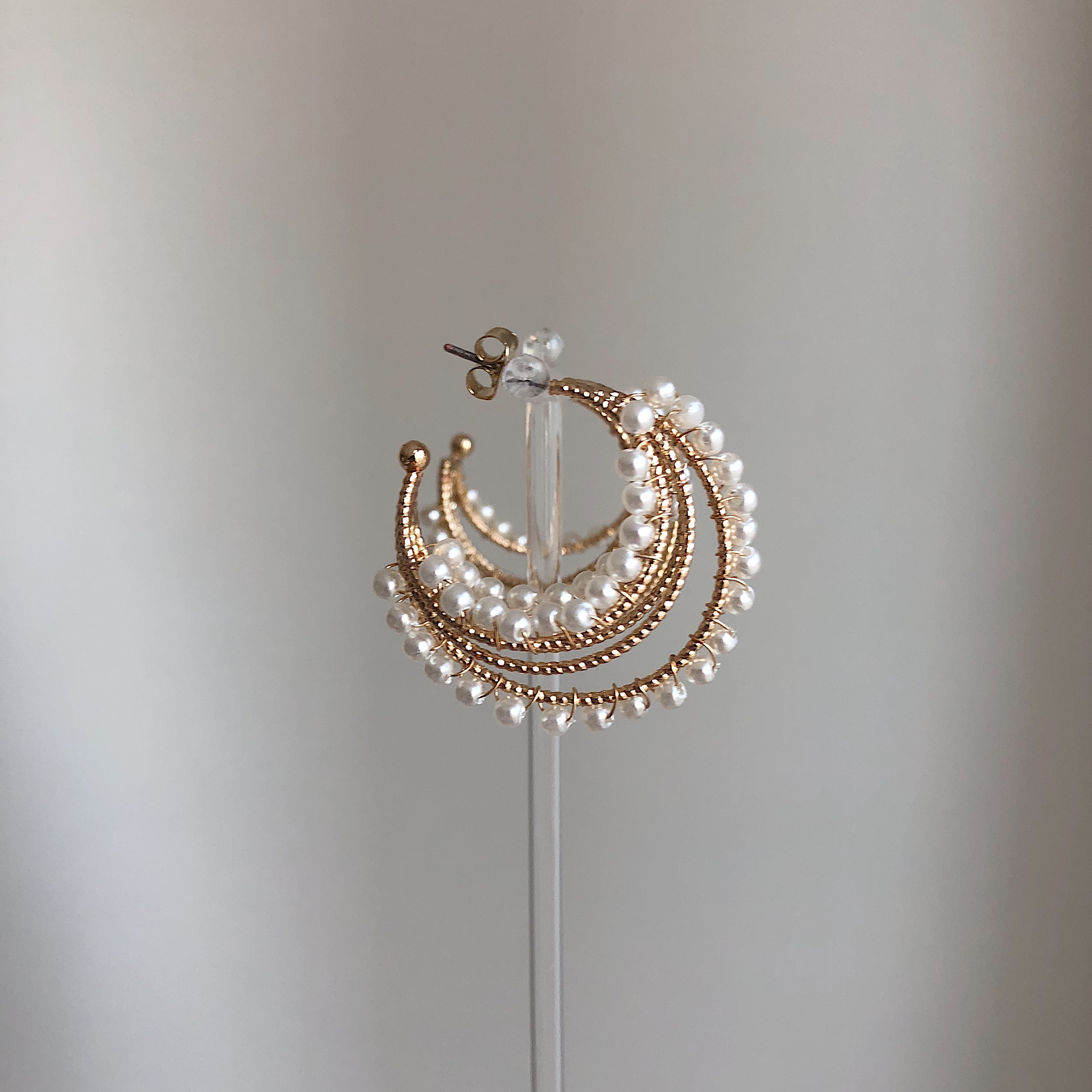 <b><p>Moonlight Bold Earrings silver Roseg Hand</p></b><b><p>ムーンライト ボールドピアス シルバー ローズゴ ハンドメイ 925 パロップ ヴィンテージ</p></b><br /><br /><p align='center'>