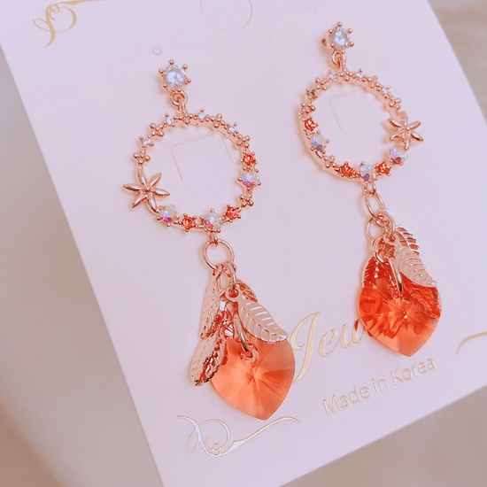 <b><p>Grapefruit syp Heart Erings Good pot cycle</p></b><b><p>グレープフルーツシロップ ハートピアス ポイントサイクル良い ケバケバした ユニークアクセサリー</p></b><br /><br /><p align='center'>