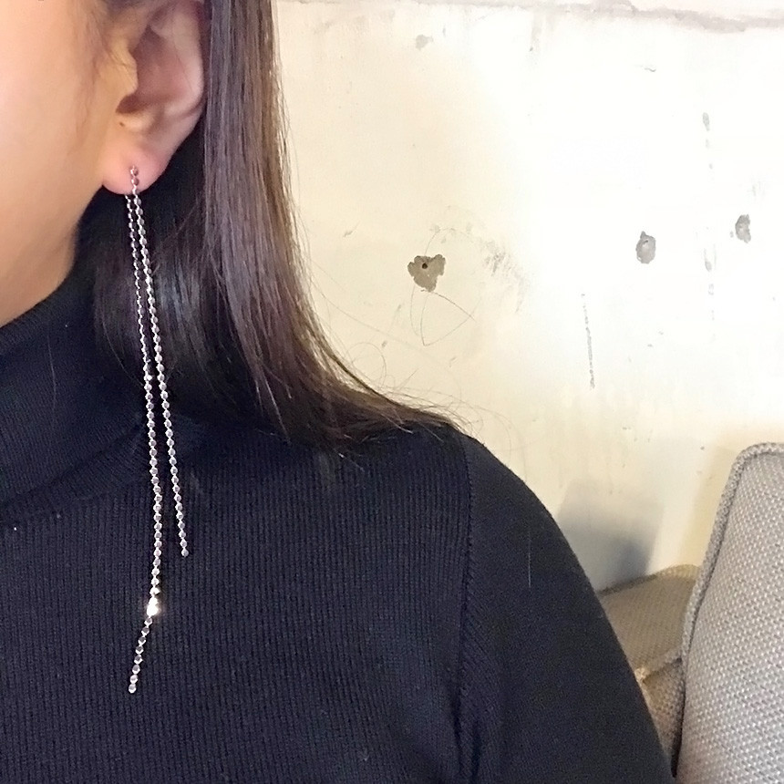 <b><p>feminine Two way Long cha ball Unknown Drop</p></b><b><p>女性らしい ツーウェイ ロングチェーン ボール オンバル ドロップイヤリ 20代</p></b><br /><br /><p align='center'>