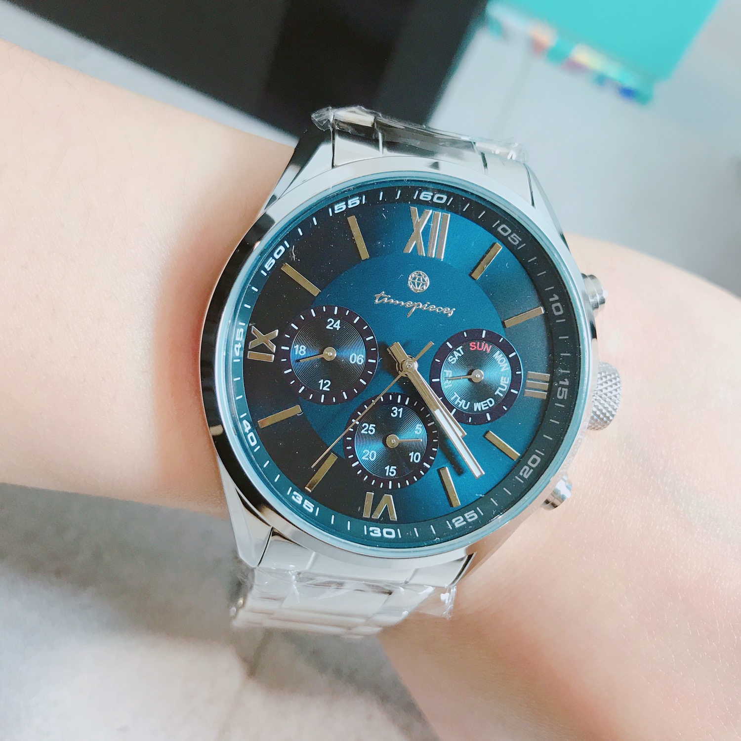 <b><p>OST Homme Black Edition Men's tal Watch</p></b><b><p>OSTオムブラックエディション男性メタル時計 ネイビー、グレー OTM118201FLS</p></b><br /><br /><p align='center'>