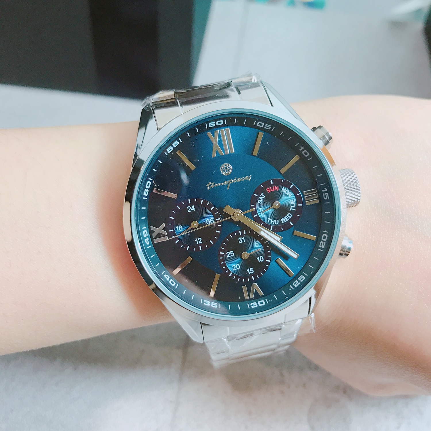 <b><p>OST Homme Black Edition Men's tal Watch</p></b><b><p>OSTオムブラックエディション男性メタル時計 ネイビー、グレー OTM118201FLS</p></b><br /><br /><p align='center'>