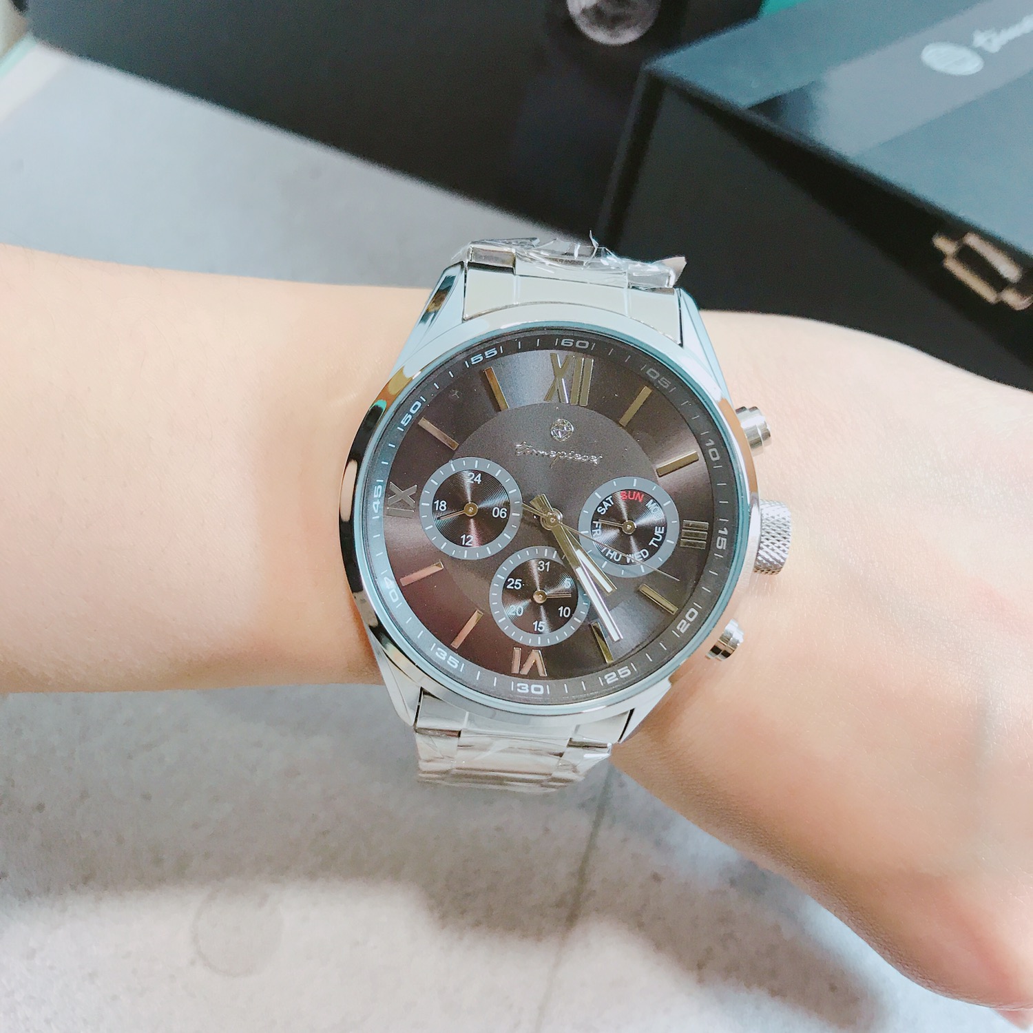 <b><p>OST Homme Black Edition Men's tal Watch</p></b><b><p>OSTオムブラックエディション男性メタル時計 ネイビー、グレー OTM118201FLS</p></b><br /><br /><p align='center'>