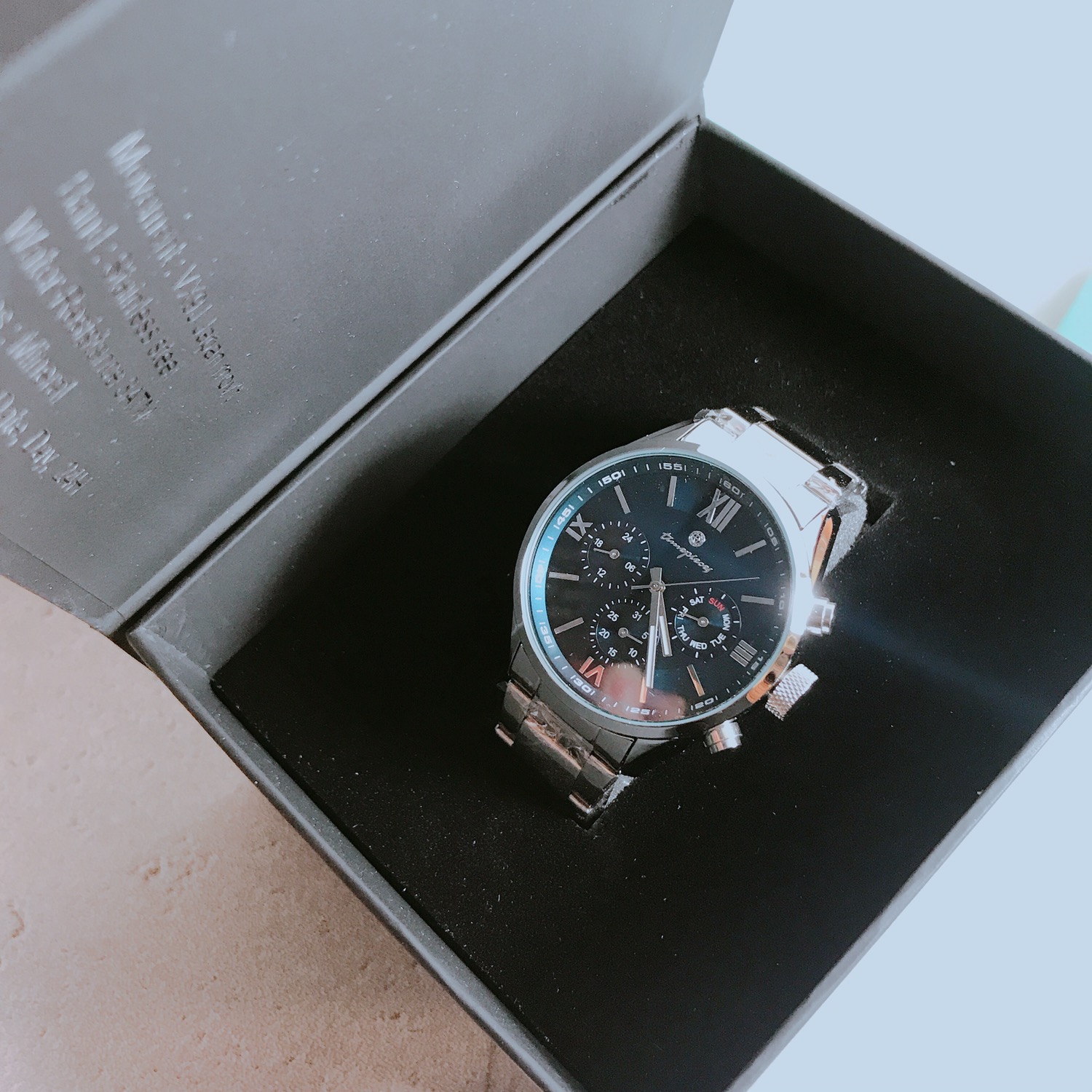 <b><p>OST Homme Black Edition Men's tal Watch</p></b><b><p>OSTオムブラックエディション男性メタル時計 ネイビー、グレー OTM118201FLS</p></b><br /><br /><p align='center'>