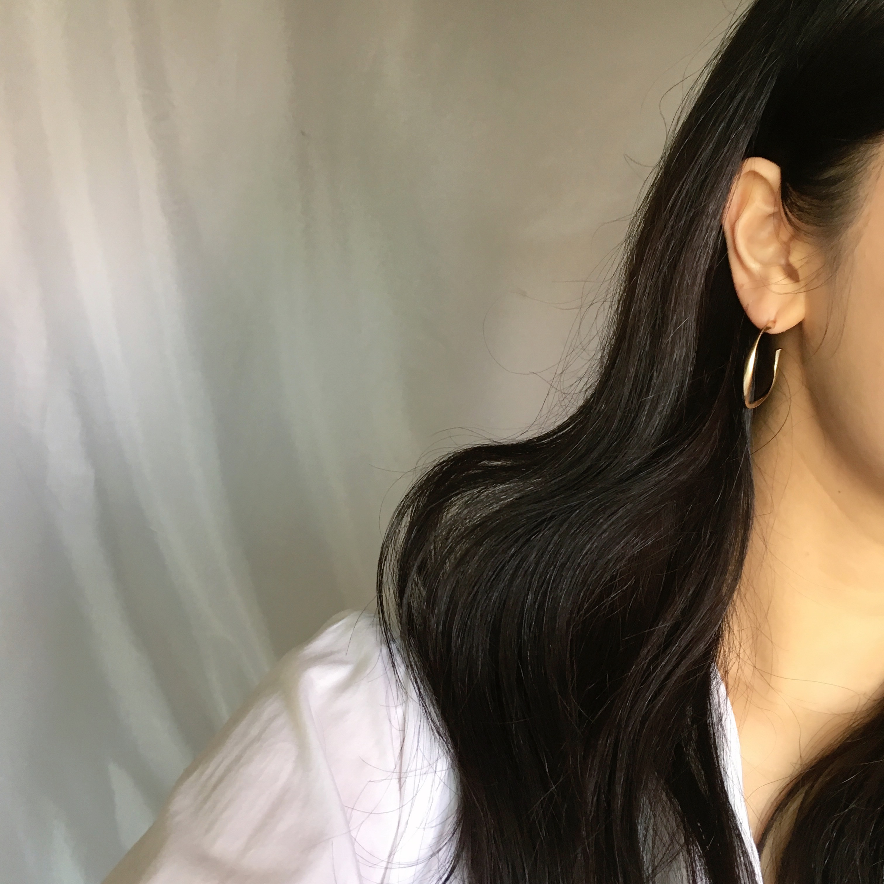 <b><p>Mourning Same day shipp wave Matte earrs</p></b><b><p>無排 即日発送 ウェーブ 艶消し リングピアス 2 色 ボールド ヴィンテージ ガフレンドの贈り物</p></b><br /><br /><p align='center'>