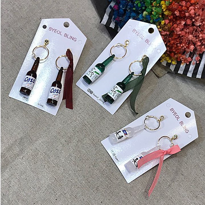 <b><p>Have drink Soju beer Makgeolli Gift earg</p></b><b><p>飲むよ 焼酎 ビール マッコリ ギフト イヤリング グィチ 萌えアイテム ラブリーな</p></b><br /><br /><p align='center'>