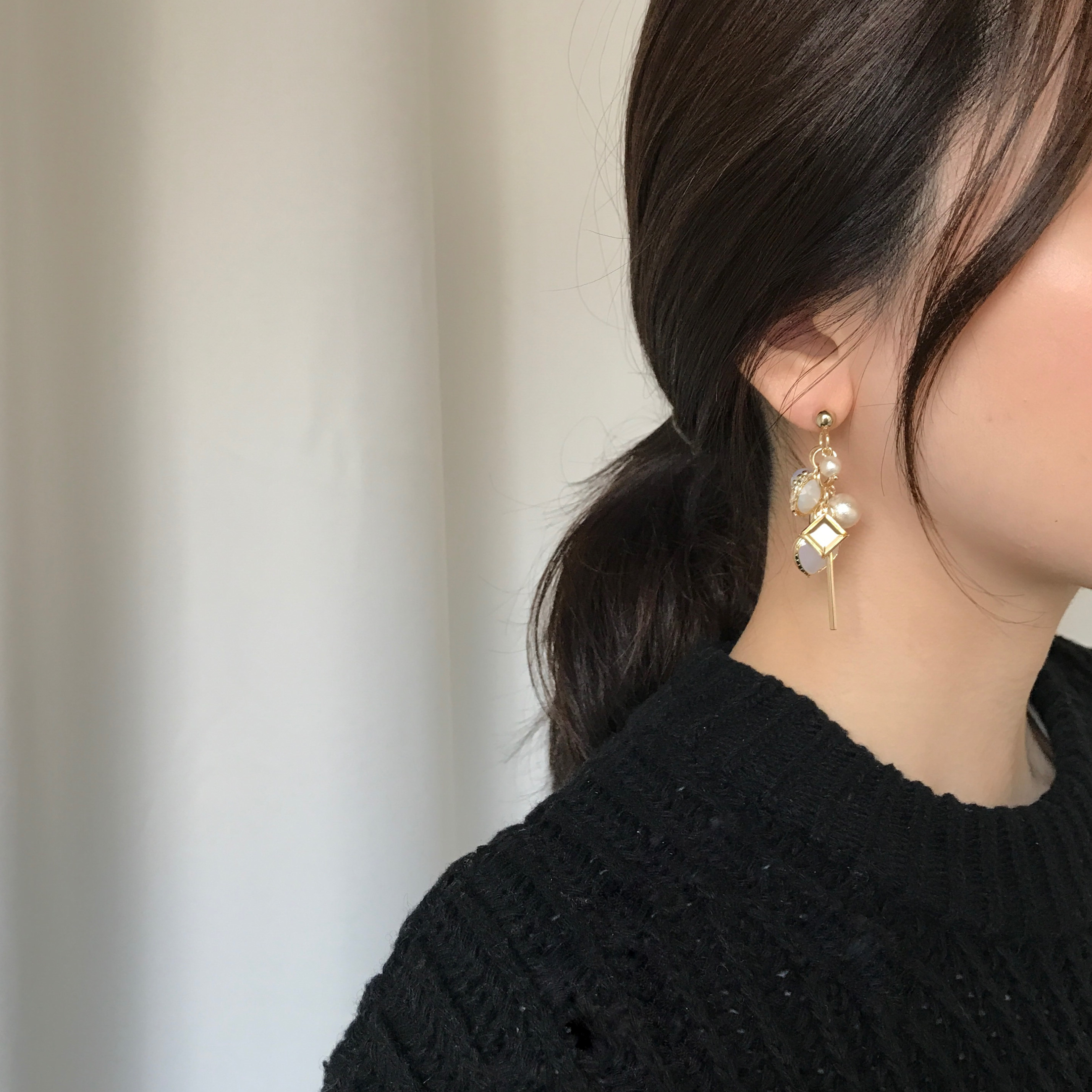 <b><p>Raffine HOMAIKA Pearl Unbutton drop rgs Lance</p></b><b><p>ラフィネ ホマイカ 真珠 オンバルドロップイヤリング ランス 感性ジュエリー 洗練されたギフト</p></b><br /><br /><p align='center'>