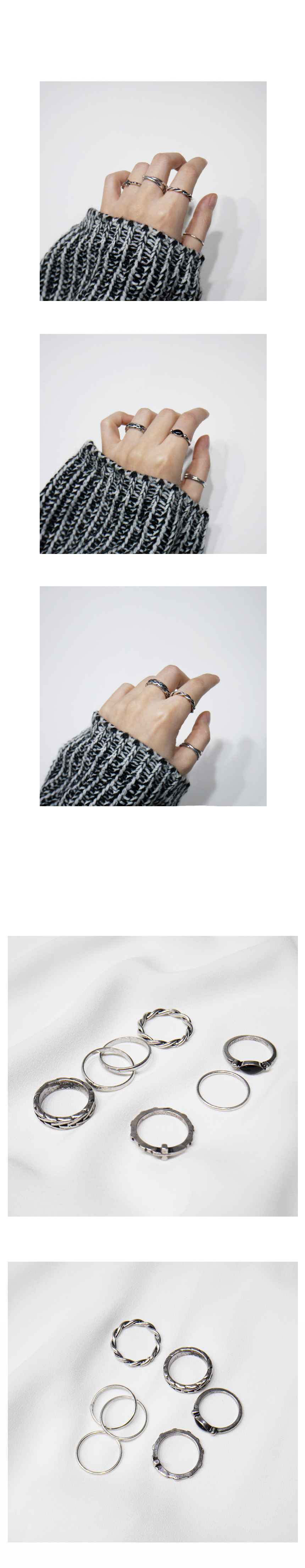 <b><p>vintage 6 pieces Rg set _r rg Aique Twist</p></b><b><p>ヴィンテージ 6ピース リングセット_r アィーク ねじれ 重ね着</p></b><br /><br /><p align='center'>