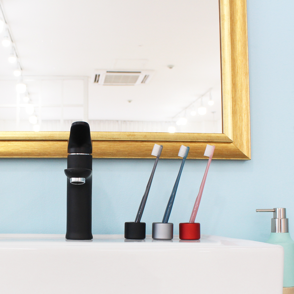 애니클리어 매트 칫솔꽂이 거치대 스탠드형 미끄럼방지 펜꽂이 CR-4S