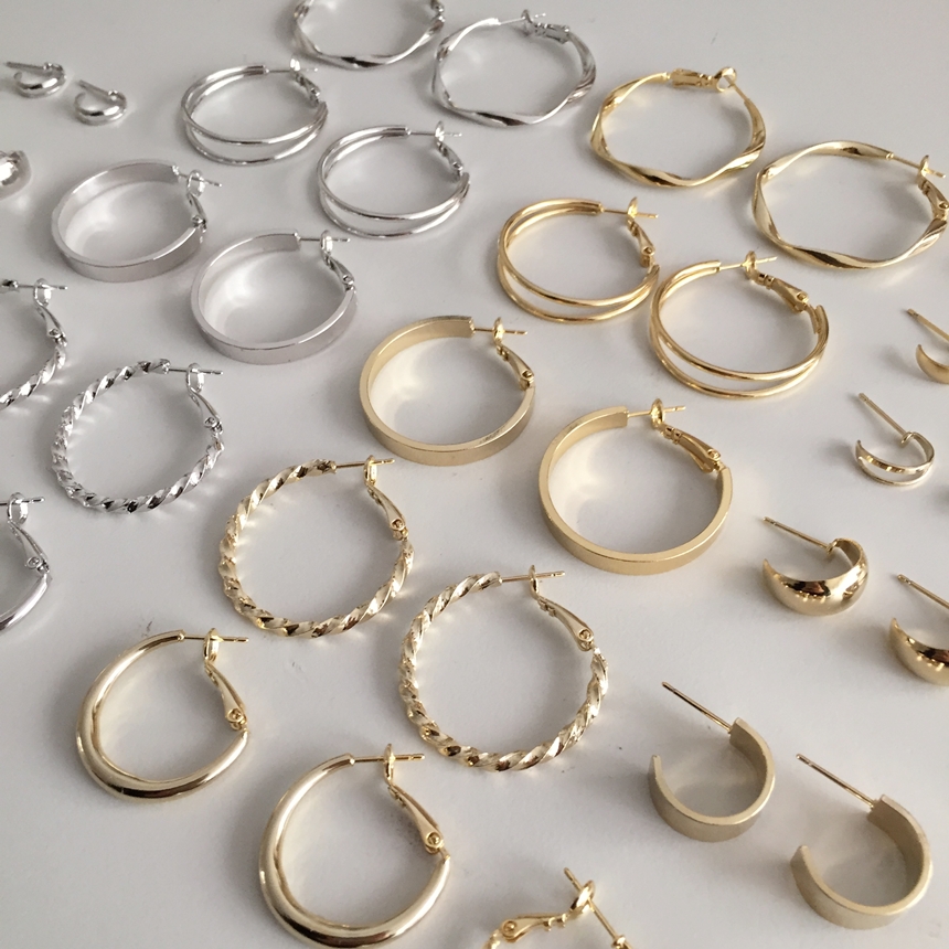 <b><p>Mourning 10 species simple de vtage earrs</p></b><b><p>無排 10種 シンプル モダン ヴィンテージ リングピアス ゴールド ミニ アィーク</p></b><br /><br /><p align='center'>