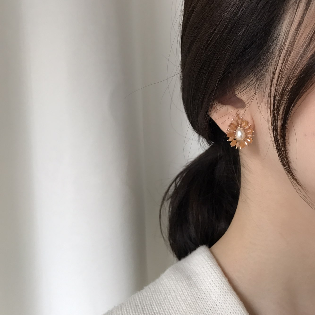 <b><p>Teal Prl flower rring Daily coordation Feme</p></b><b><p>チオル 真珠 フラワー イヤリング デイリーコーディネート フェミニンスタイル ヨリヨリた</p></b><br /><br /><p align='center'>