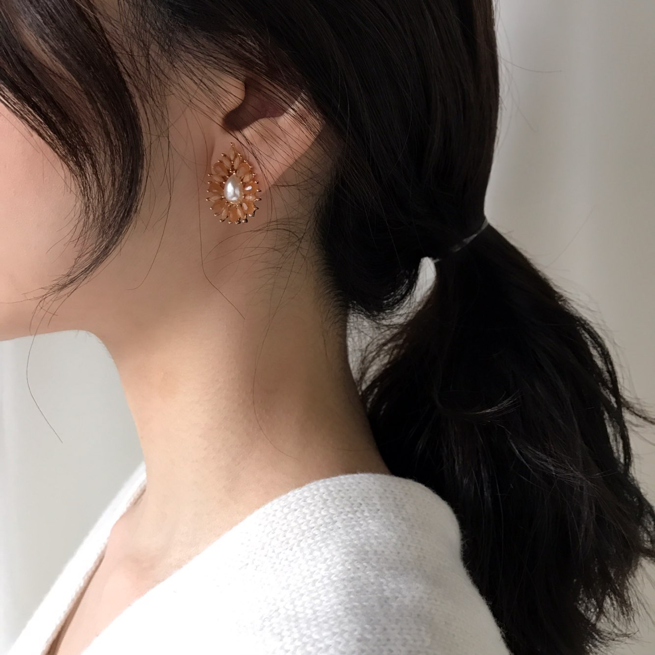 <b><p>Teal Prl flower rring Daily coordation Feme</p></b><b><p>チオル 真珠 フラワー イヤリング デイリーコーディネート フェミニンスタイル ヨリヨリた</p></b><br /><br /><p align='center'>