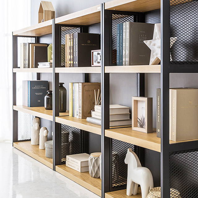 e스마트 철망 3단1200 철제책장겸 장식장