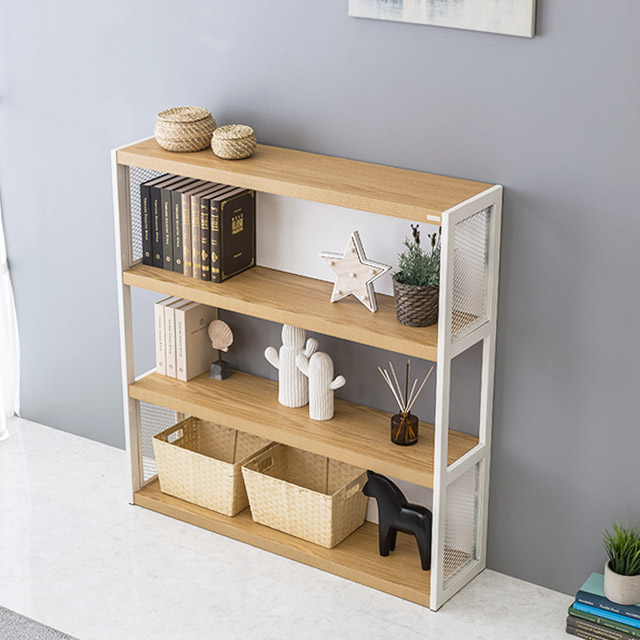 e스마트 철망 3단1200 철제책장겸 장식장