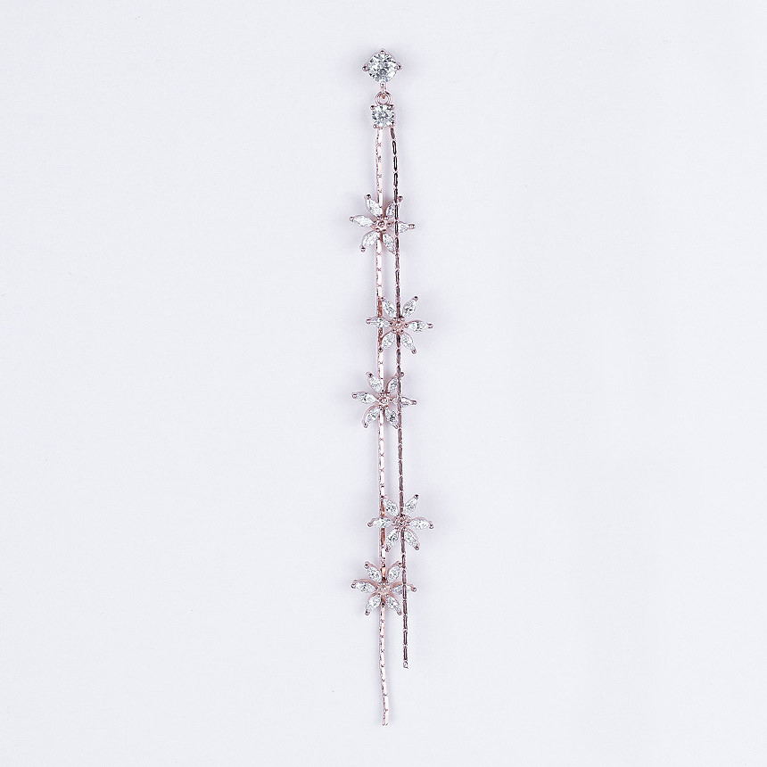 <b><p>flower Two lines Sn Fr earrg gut ok Female</p></b><b><p>フラワー トゥライン 雪花 イヤリング ゲストルック 女性コーディネート 女神 高級感</p></b><br /><br /><p align='center'>