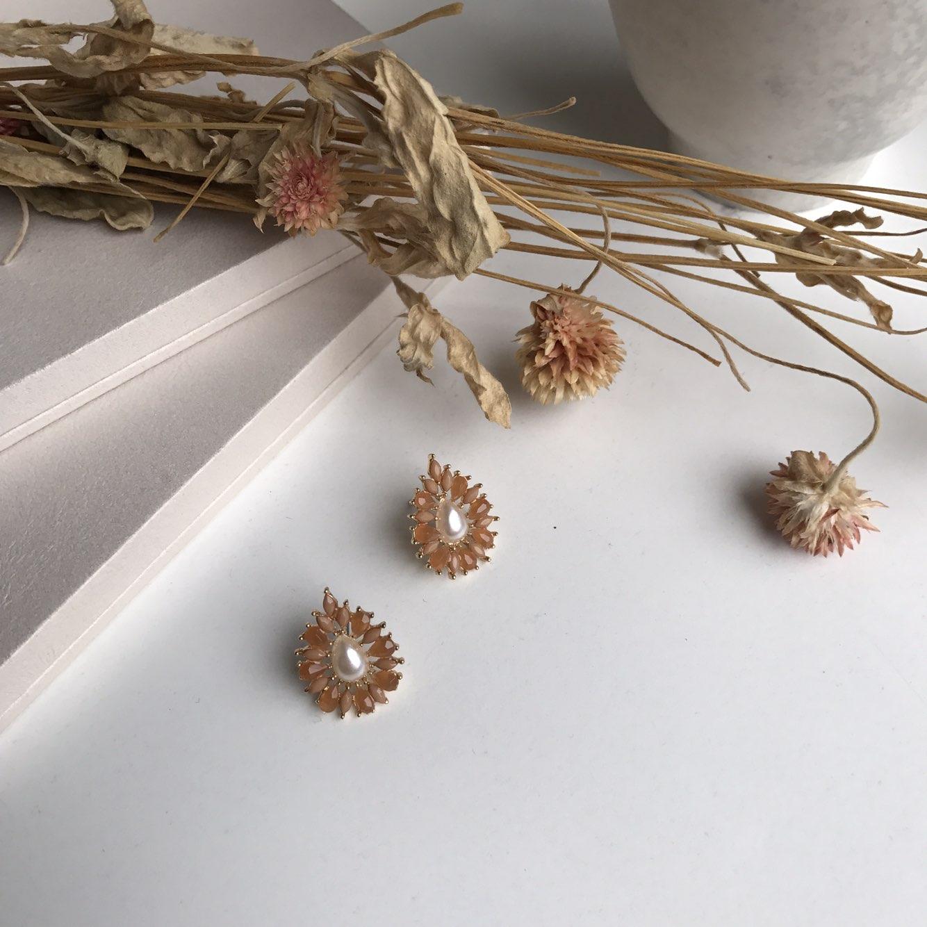 <b><p>Teal Prl flower rring Daily coordation Feme</p></b><b><p>チオル 真珠 フラワー イヤリング デイリーコーディネート フェミニンスタイル ヨリヨリた</p></b><br /><br /><p align='center'>