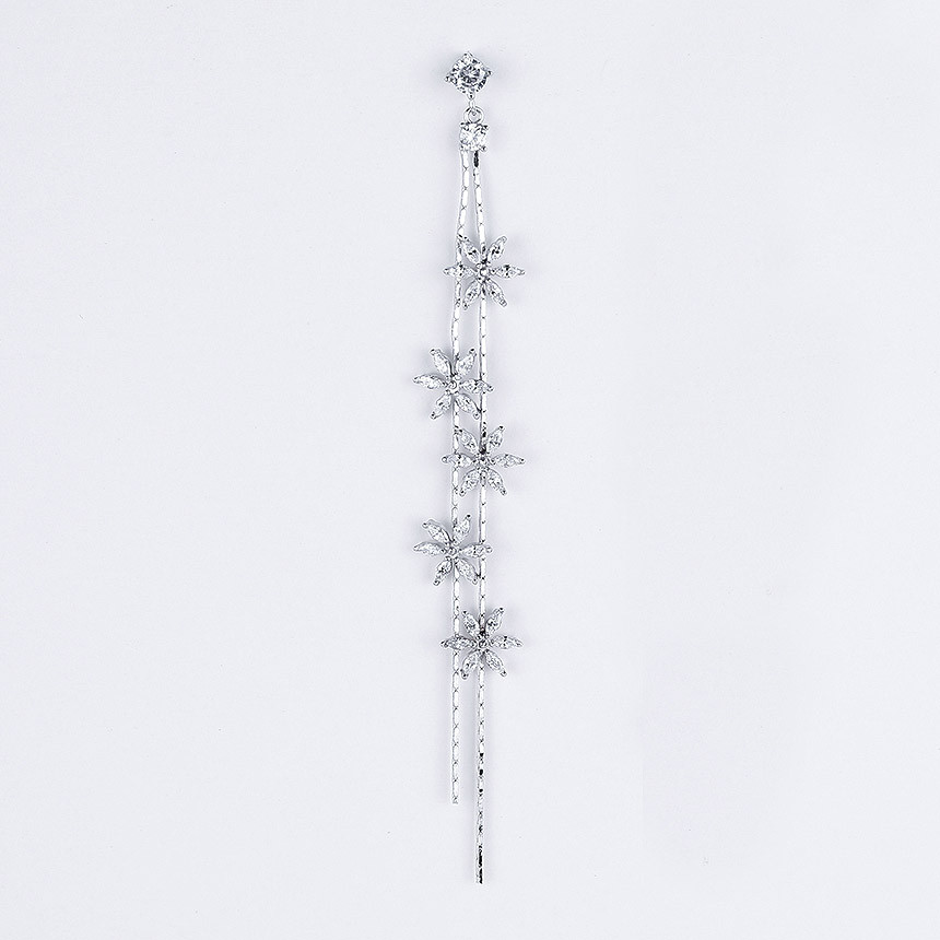 <b><p>flower Two lines Sn Fr earrg gut ok Female</p></b><b><p>フラワー トゥライン 雪花 イヤリング ゲストルック 女性コーディネート 女神 高級感</p></b><br /><br /><p align='center'>