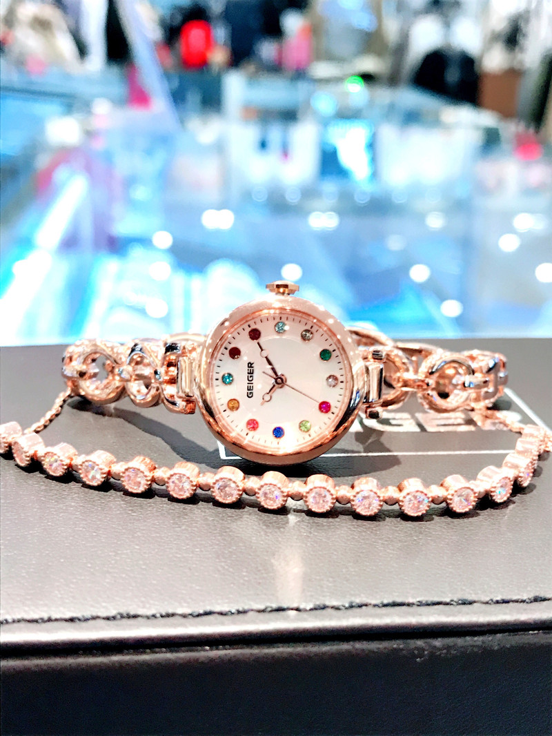 <b><p>Geiger female met Brac GE61179RG 30s Girlfriend</p></b><b><p>ガイガー 女性 メタル ブレスレットセット GE61179RG 30代 ルフレンドの贈り物</p></b><br /><br /><p align='center'>