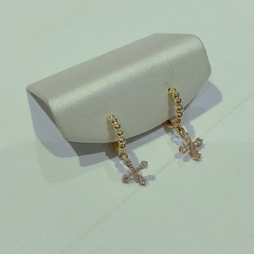 <b><p>Lloyd The Cross One touch earring EBOS2025</p></b><b><p>ロイド クロス ワンタッチ イヤリング EBOS2025 デイリー 14K ガールフレンドの贈り物</p></b><br /><br /><p align='center'>