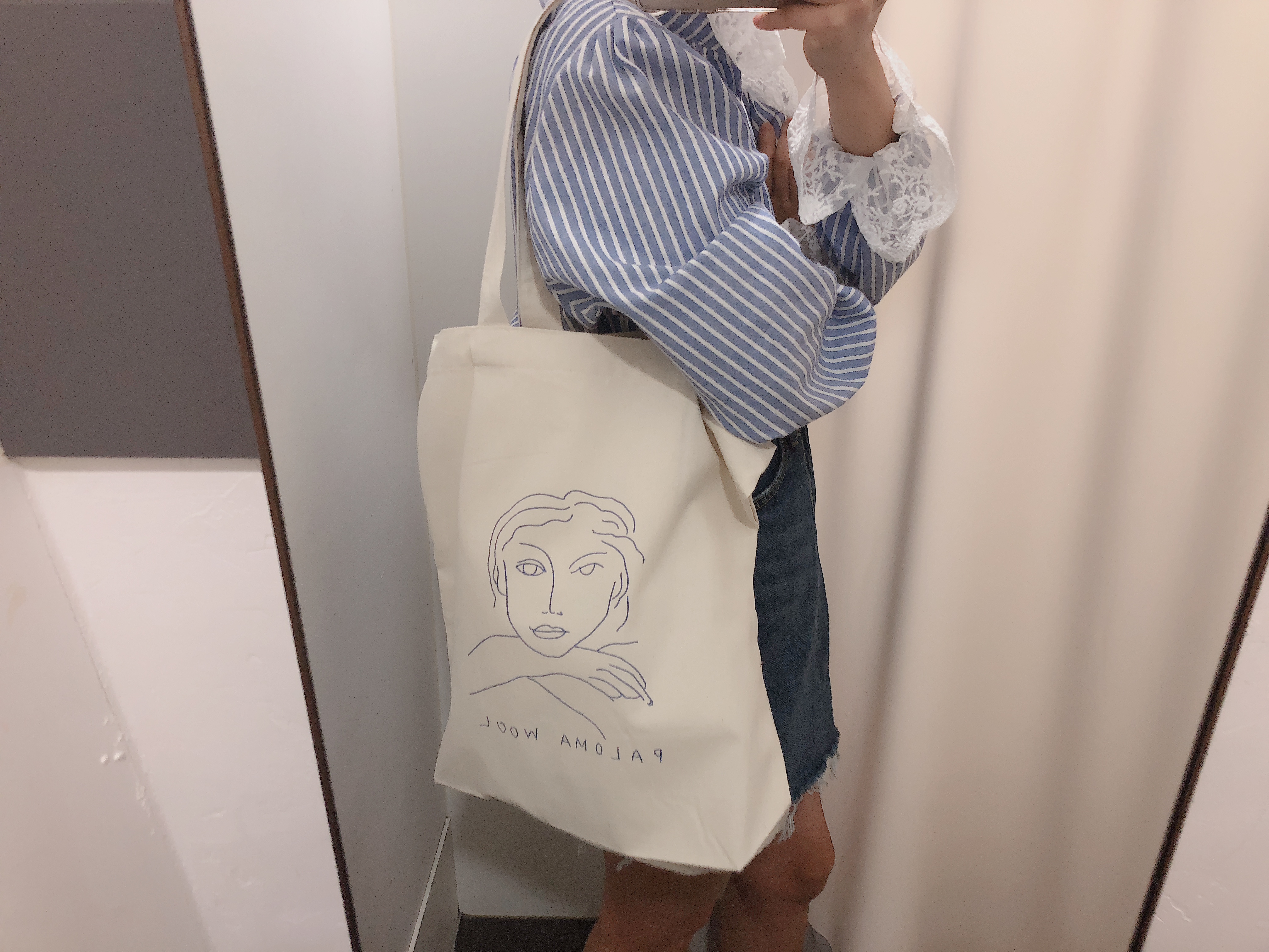<b><p>Drawing Illusttion Woman face Eco Bag Daily</p></b><b><p>図面イラスト女性の顔エコバッグデイリーバッグショルダーバッグレディースカジュアルバッグコーディネート</p></b><br /><br /><p align='center'>
