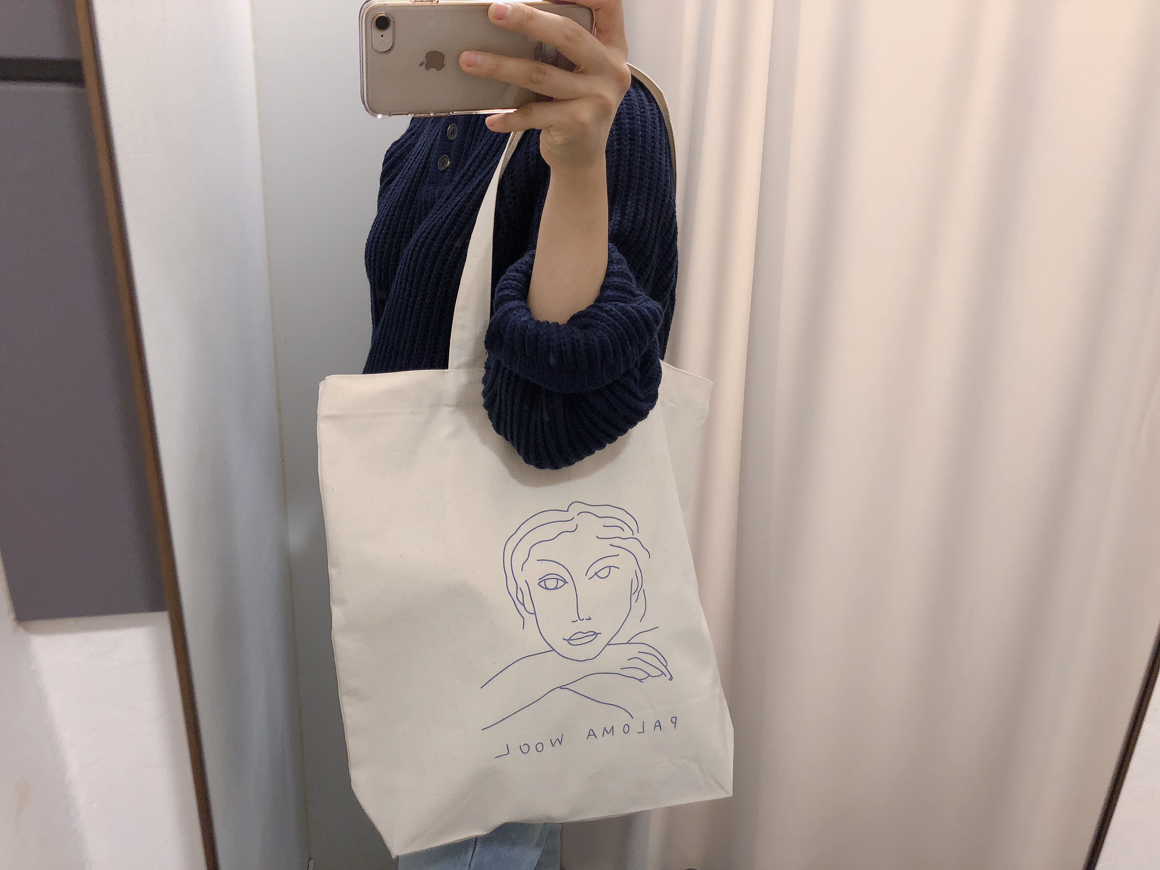 <b><p>Drawing Illusttion Woman face Eco Bag Daily</p></b><b><p>図面イラスト女性の顔エコバッグデイリーバッグショルダーバッグレディースカジュアルバッグコーディネート</p></b><br /><br /><p align='center'>