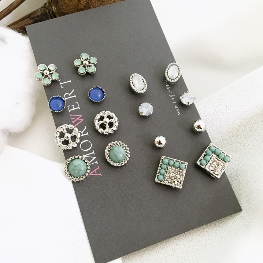 <b><p>16SET daily flower opal Dr earring Feme otion</p></b><b><p>16SET デイリー フラワー オパール ドロップ イヤリング フェミニンな感性ムード</p></b><br /><br /><p align='center'>