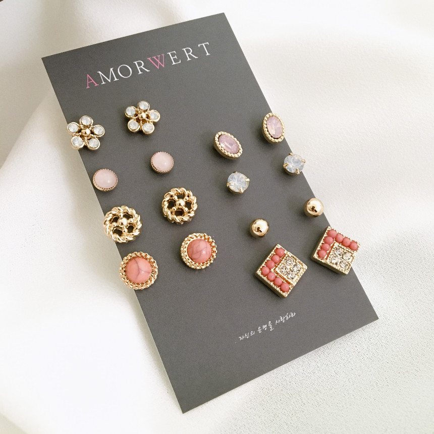 <b><p>16SET daily flower opal Dr earring Feme otion</p></b><b><p>16SET デイリー フラワー オパール ドロップ イヤリング フェミニンな感性ムード</p></b><br /><br /><p align='center'>