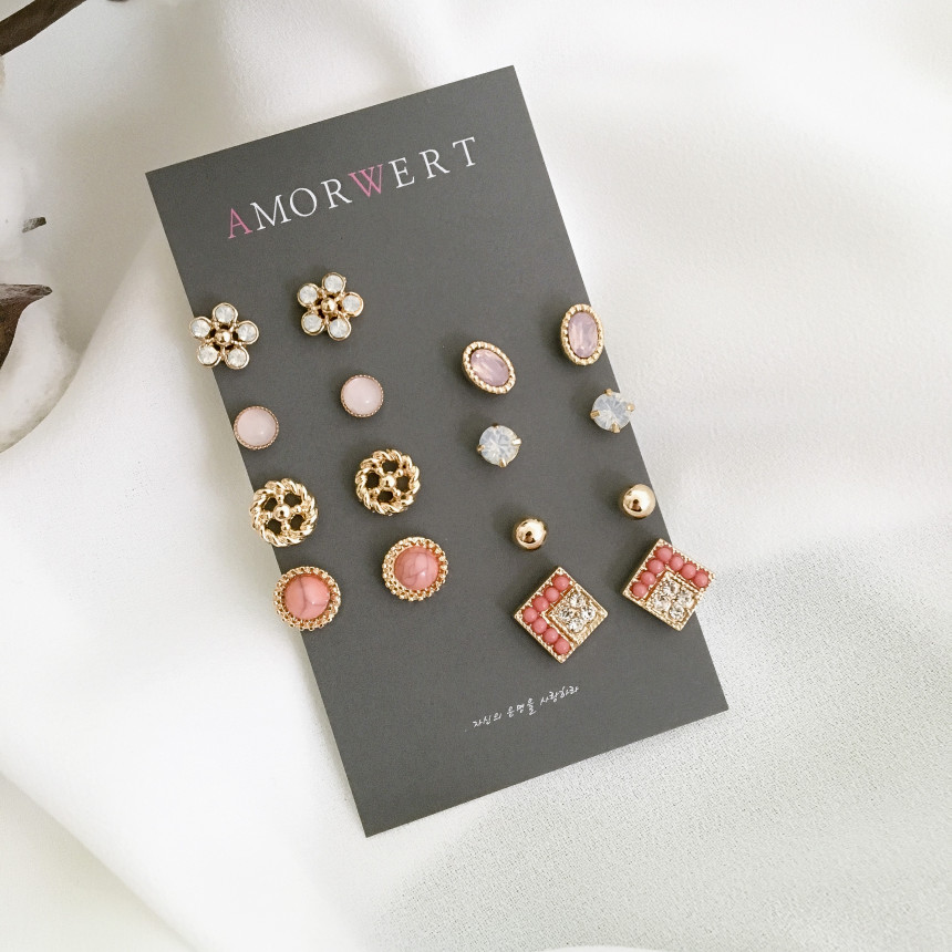 <b><p>16SET daily flower opal Dr earring Feme otion</p></b><b><p>16SET デイリー フラワー オパール ドロップ イヤリング フェミニンな感性ムード</p></b><br /><br /><p align='center'>