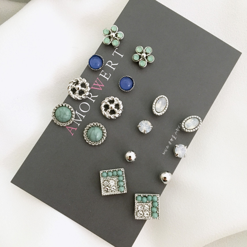 <b><p>16SET daily flower opal Dr earring Feme otion</p></b><b><p>16SET デイリー フラワー オパール ドロップ イヤリング フェミニンな感性ムード</p></b><br /><br /><p align='center'>