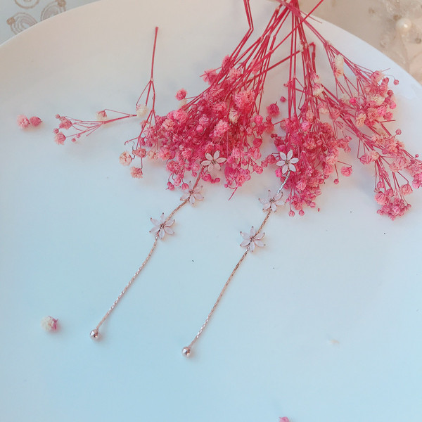 <b><p>First date Cherry Blossom Drop eaing</p></b><b><p>初デート 桜 ドロップ イヤリング</p></b><br /><br /><p align='center'>