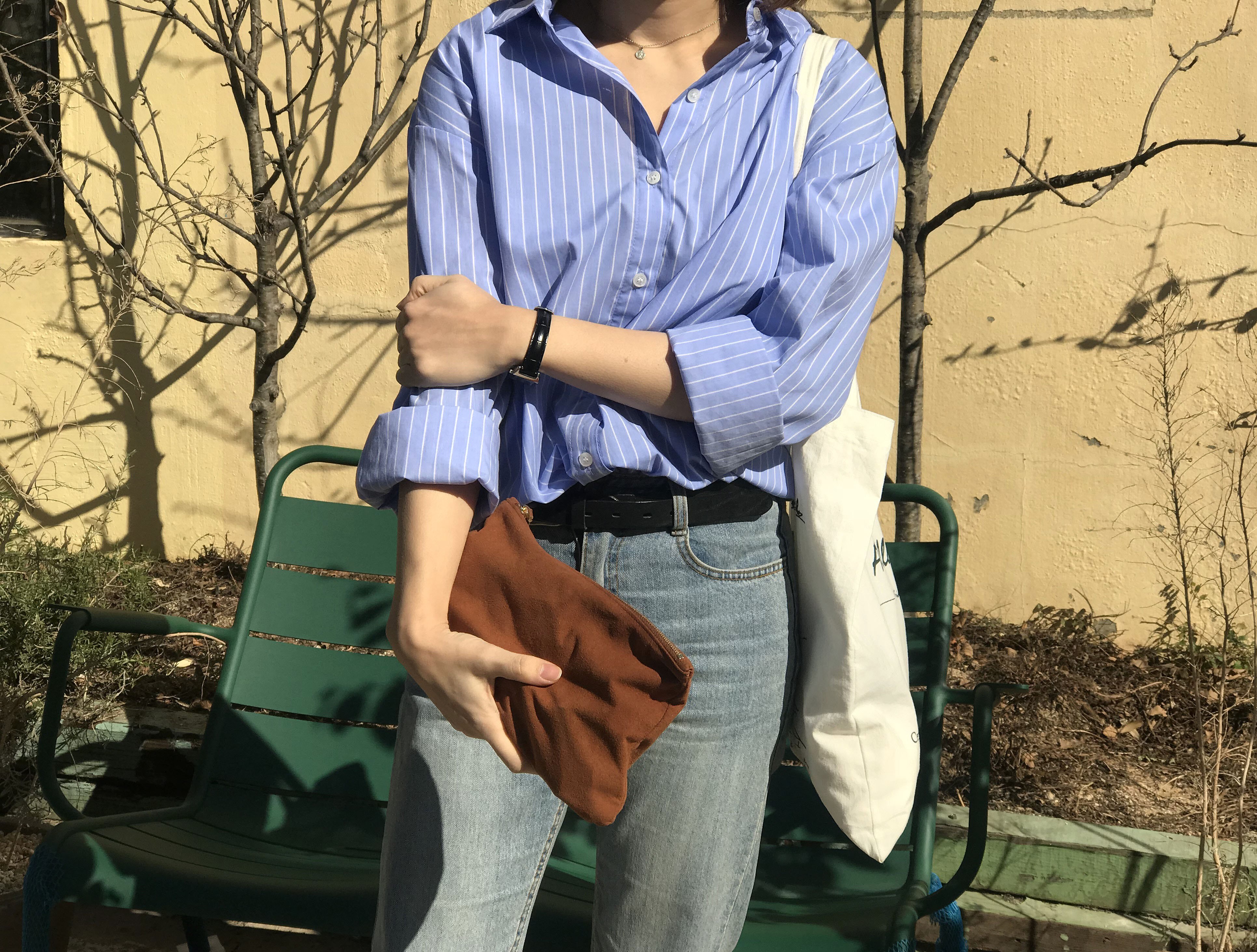 <b><p>20 minute coordation of makg remmen pouch</p></b><b><p>アワー某メンツパリスエコバッグバッグスエードクラッチポーチ推薦製作20代コーディネート</p></b><br /><br /><p align='center'>