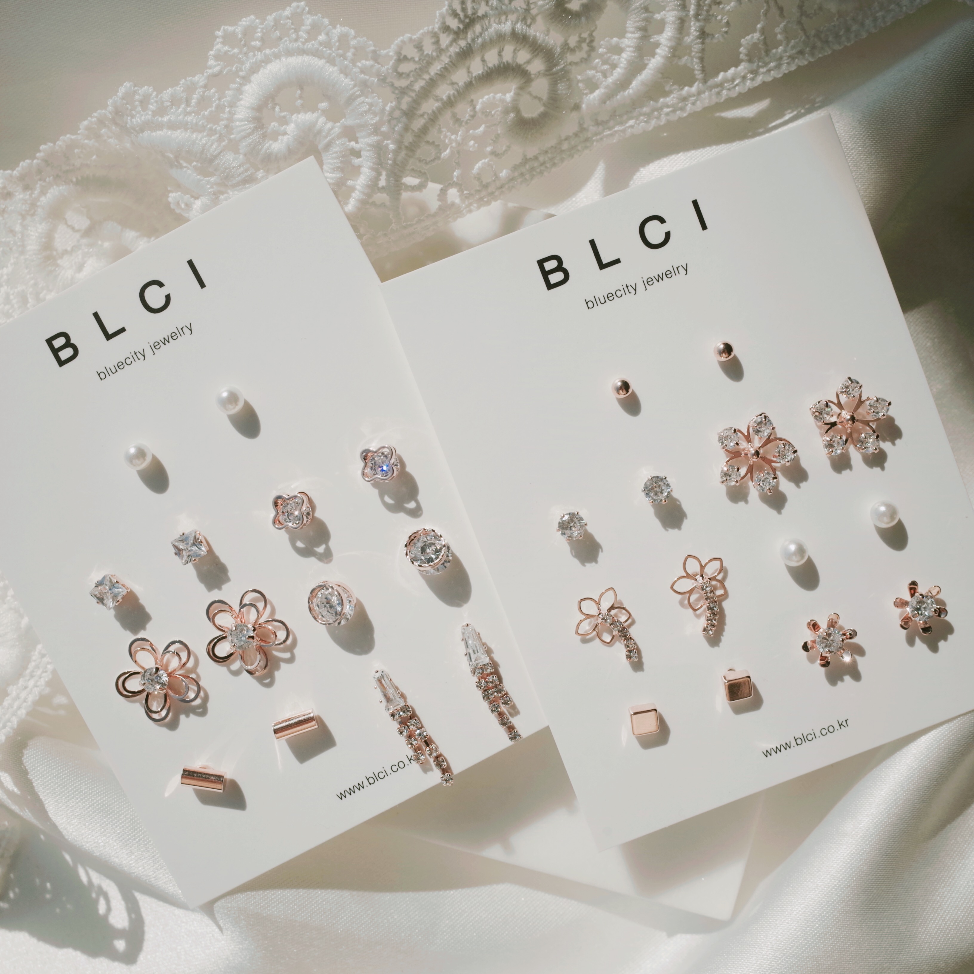 <b><p>Rose Gold High quality 14pcs one week earring</p></b><b><p>ローズゴールド 高クオリティ 14個 一週間 セット イヤリング デイリー 3種</p></b><br /><br /><p align='center'>