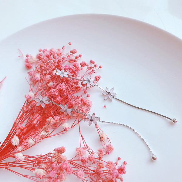 <b><p>First date Cherry Blossom Drop eaing</p></b><b><p>初デート 桜 ドロップ イヤリング</p></b><br /><br /><p align='center'>