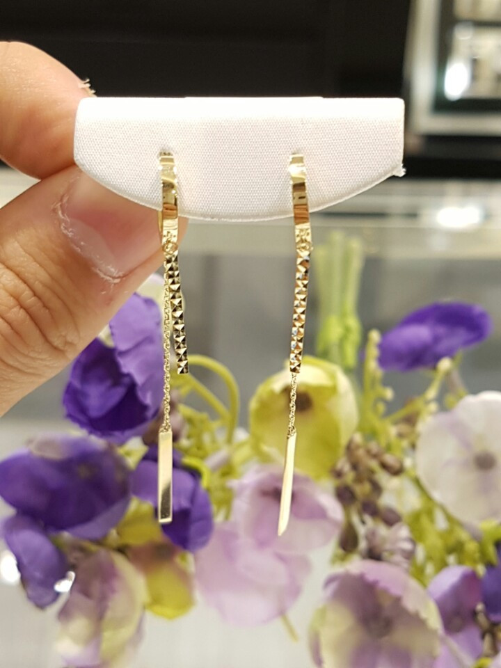 <b><p>Lloyd Two Tone chain Drop earrg LOSH3004G</p></b><b><p>ロイド ツートンカラー チェーン ドロップ イヤリング LOSH3004G 14K</p></b><br /><br /><p align='center'>