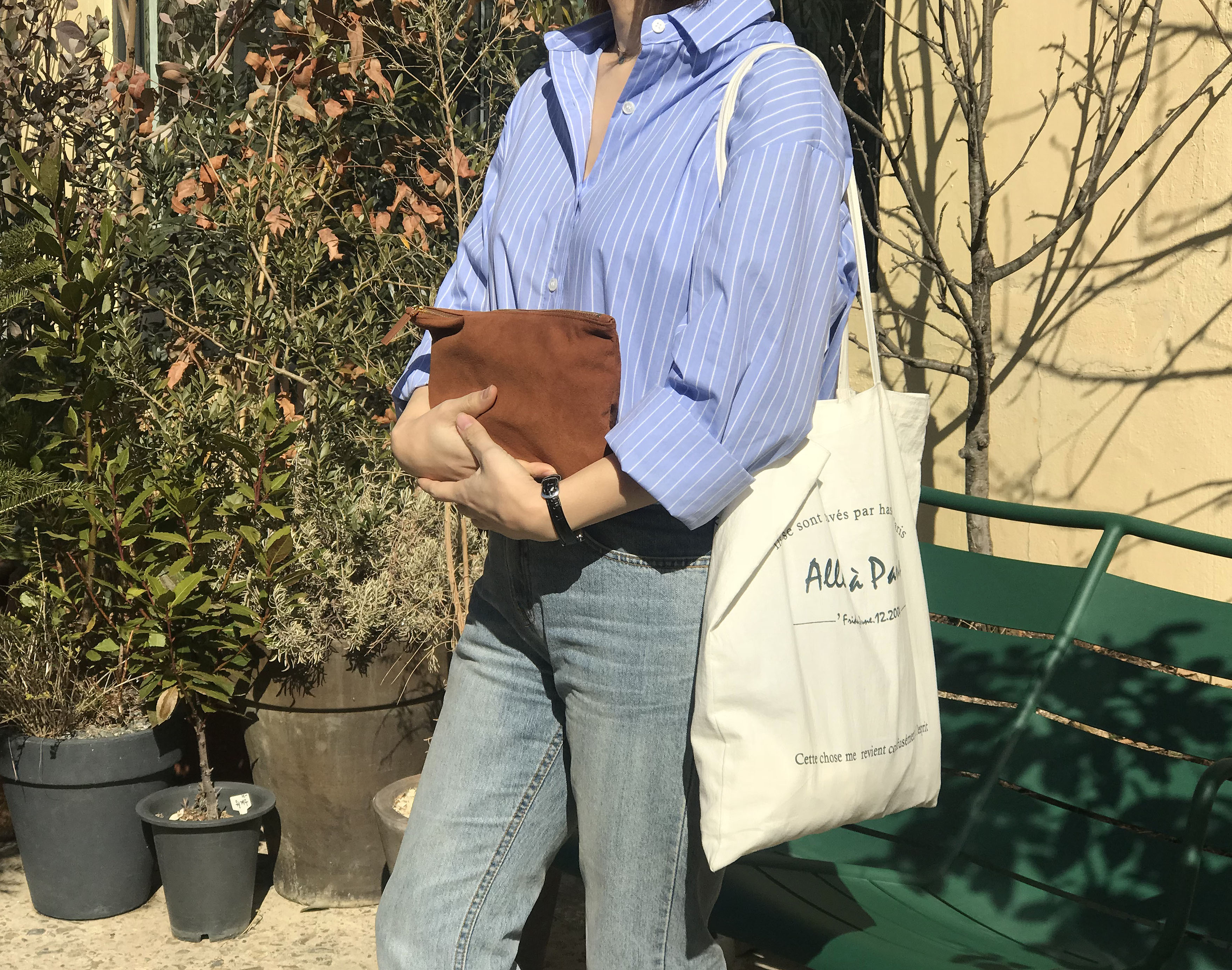 <b><p>20 minute coordation of makg remmen pouch</p></b><b><p>アワー某メンツパリスエコバッグバッグスエードクラッチポーチ推薦製作20代コーディネート</p></b><br /><br /><p align='center'>