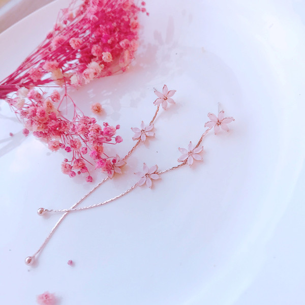 <b><p>First date Cherry Blossom Drop eaing</p></b><b><p>初デート 桜 ドロップ イヤリング</p></b><br /><br /><p align='center'>