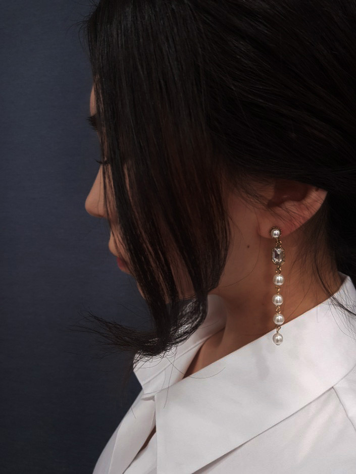 <b><p>Petit Cubic arl Unknown Drop eing female</p></b><b><p>プチ キュービック真珠 オンバル ドロップ イヤリング 女性 お好みの良いの クラシグ</p></b><br /><br /><p align='center'>