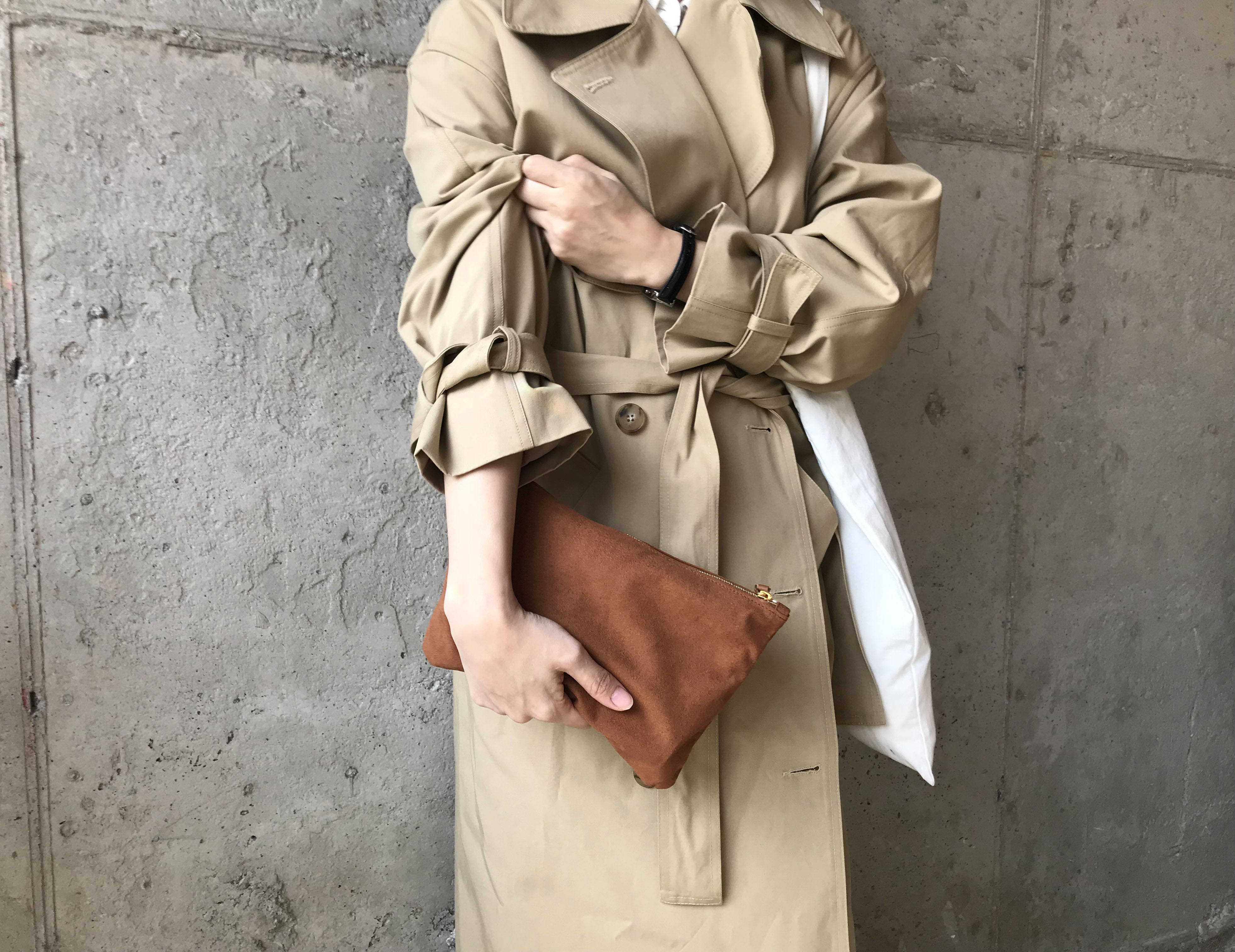 <b><p>20 minute coordation of makg remmen pouch</p></b><b><p>アワー某メンツパリスエコバッグバッグスエードクラッチポーチ推薦製作20代コーディネート</p></b><br /><br /><p align='center'>