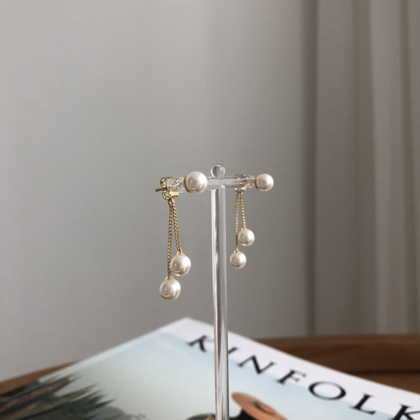 <b><p>Mourning Drop Pearl Ers Bold silver 925 Gift</p></b><b><p>無排 トゥ滴 真珠のイヤリング ボールド シルバー ドロップ 925 ギフト</p></b><br /><br /><p align='center'>