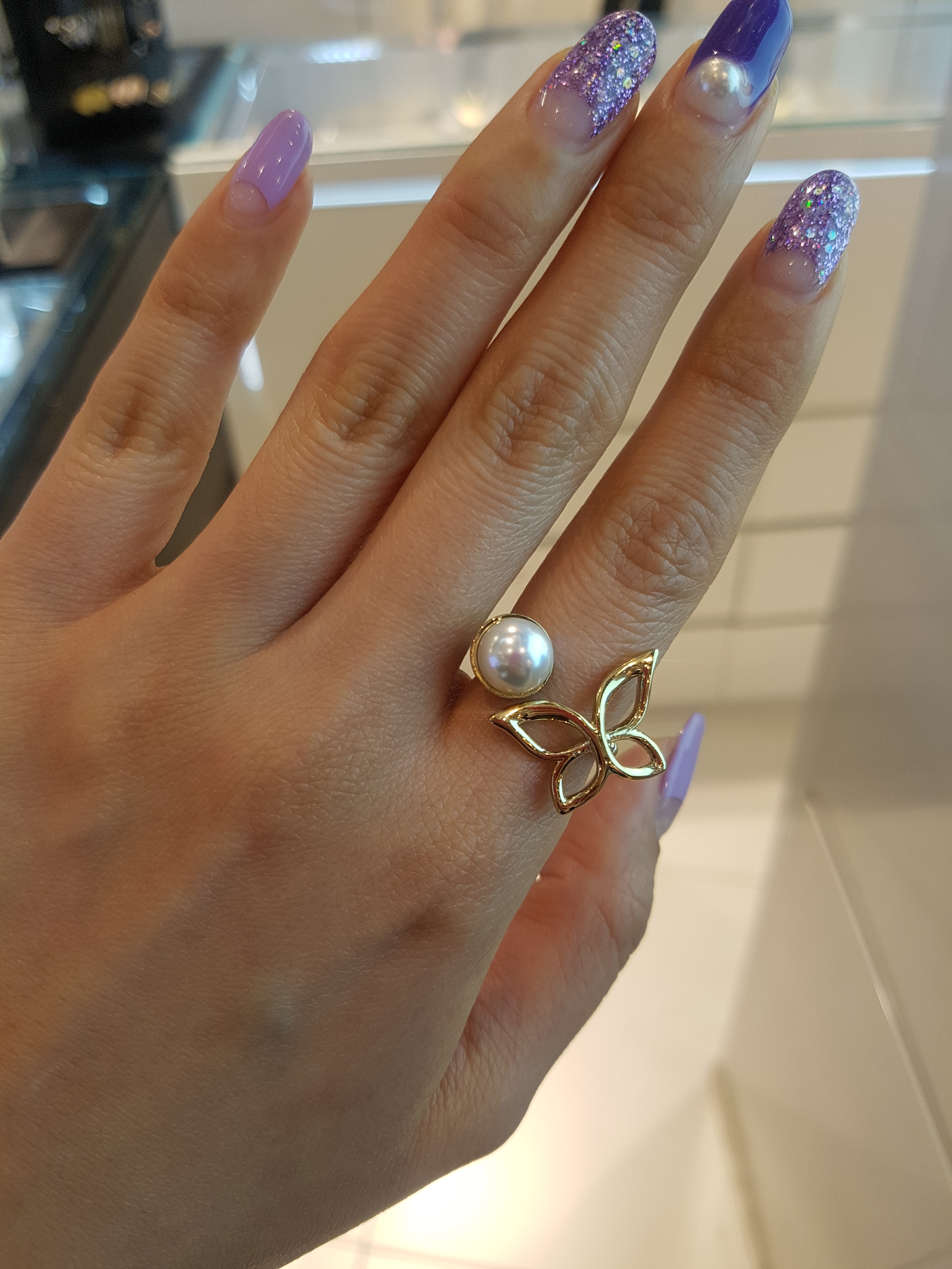 <b><p>Pilgrim Pearl butterfly Ring K1173-2034</p></b><b><p>ピルグリム 真珠 蝶 リングK1173-2034</p></b><br /><br /><p align='center'>