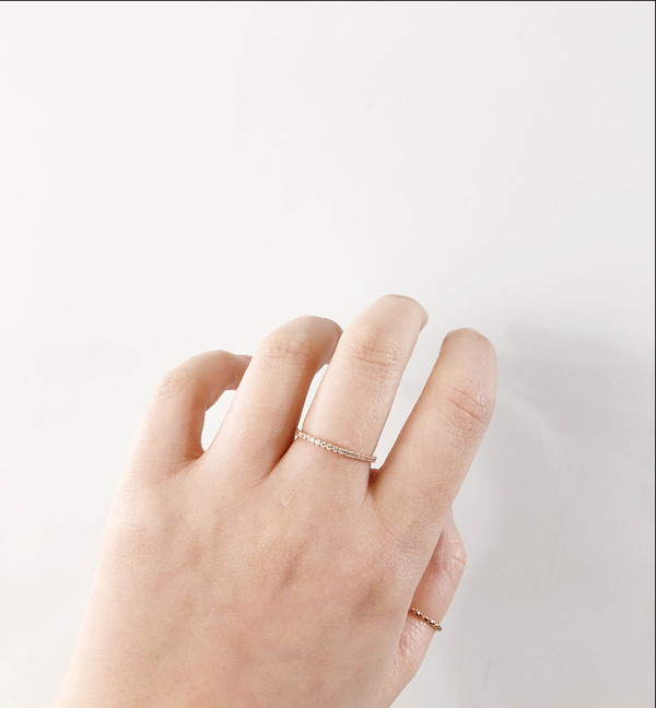 <b><p>GOLD Full Cubic Daily Layered Sk Ring</p></b><b><p>ゴールド 全体キュービックデイリー重ね着室リング</p></b><br /><br /><p align='center'>