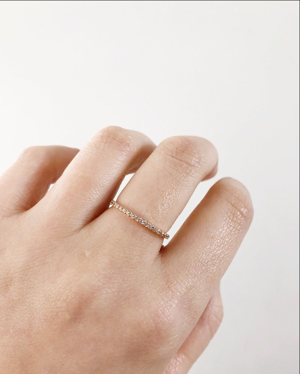 <b><p>GOLD Full Cubic Daily Layered Sk Ring</p></b><b><p>ゴールド 全体キュービックデイリー重ね着室リング</p></b><br /><br /><p align='center'>