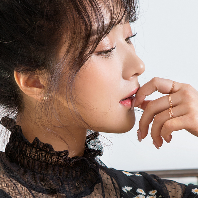 맵시사다리 14K 체인 반지 (2종택1) - 상세 이미지 5