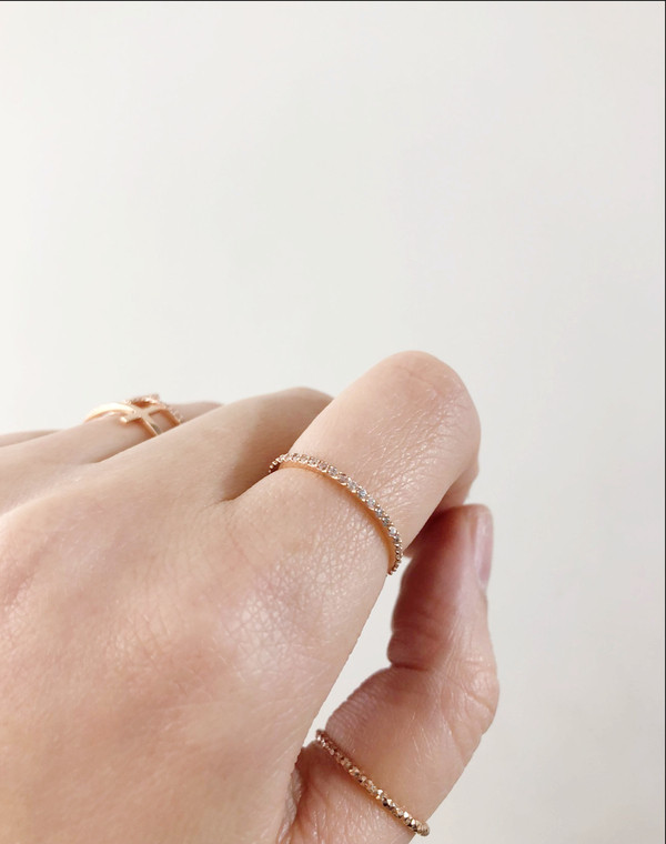 <b><p>GOLD Full Cubic Daily Layered Sk Ring</p></b><b><p>ゴールド 全体キュービックデイリー重ね着室リング</p></b><br /><br /><p align='center'>