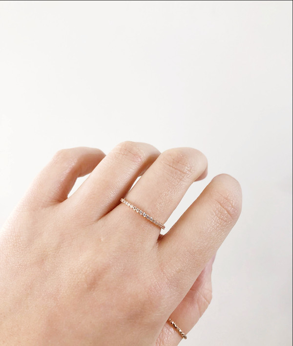 <b><p>GOLD Full Cubic Daily Layered Sk Ring</p></b><b><p>ゴールド 全体キュービックデイリー重ね着室リング</p></b><br /><br /><p align='center'>