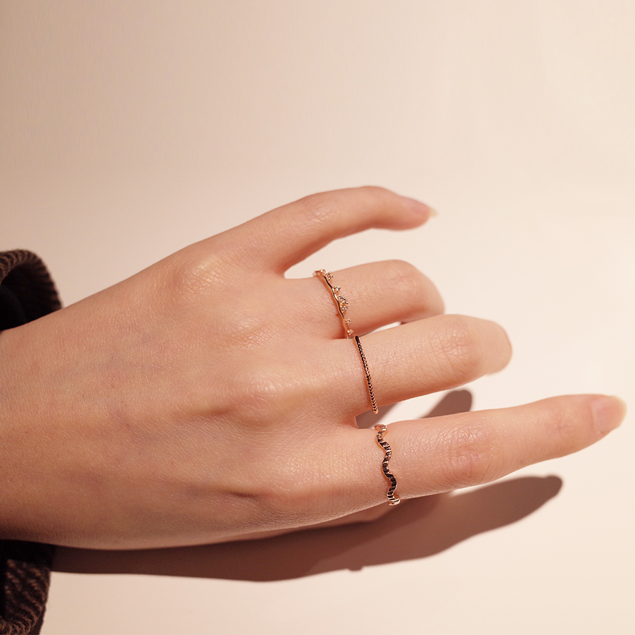 <b><p>Mourning silver 92.5 Hexagon Rose Gold Lay</p></b><b><p>無排 シルバー 92.5 六角 ローズゴールド リング 重ね着 ねじれ</p></b><br /><br /><p align='center'>