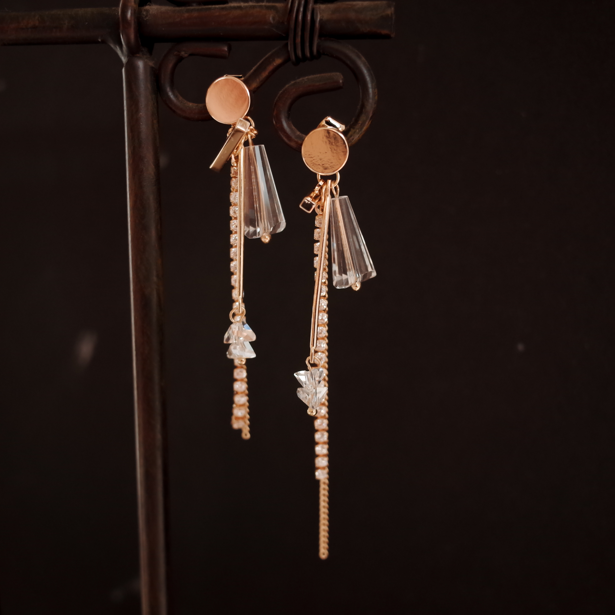 <b><p>Mystery Polygonal glass Jaran Drop Erings</p></b><b><p>神秘的な 多数のグラス ジュルランドロップイヤリング スタイリッシュな ユニークなデザイン</p></b><br /><br /><p align='center'>